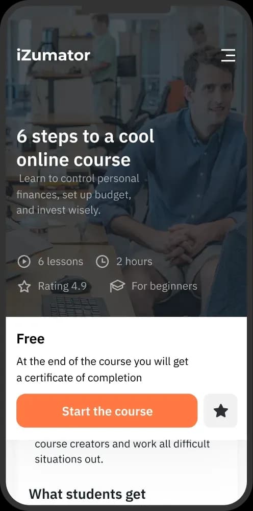 screenshot of the application