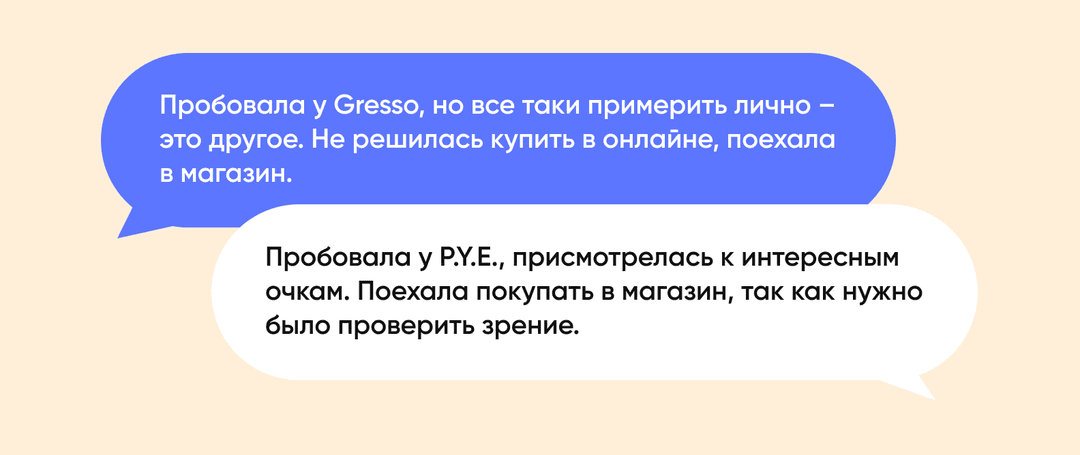 Цитаты респондентов про онлайн-примерку
