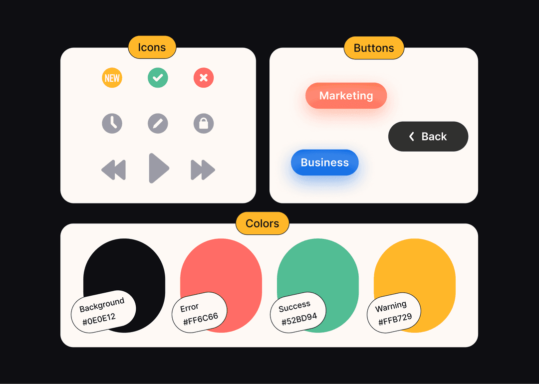 UI kit for soak