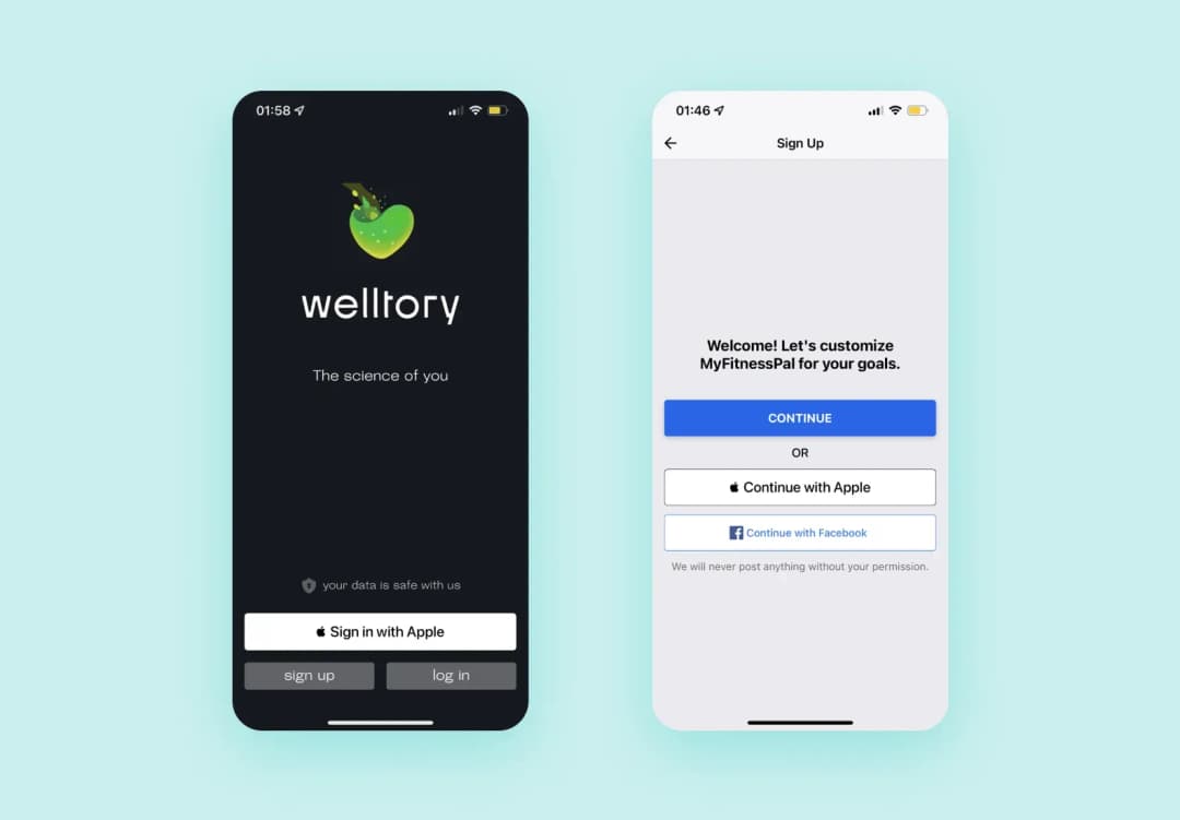 welcome screens