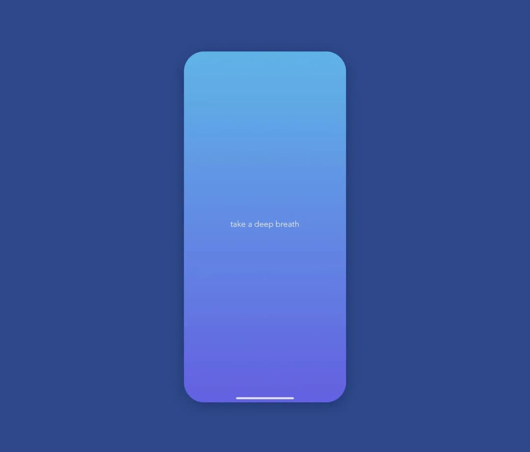 Calm app first screen
