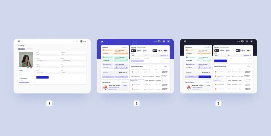 создать криптокошелек: три варианта UI-концепта