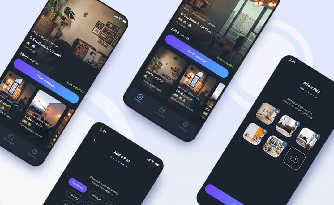 Экраны приложения Pad