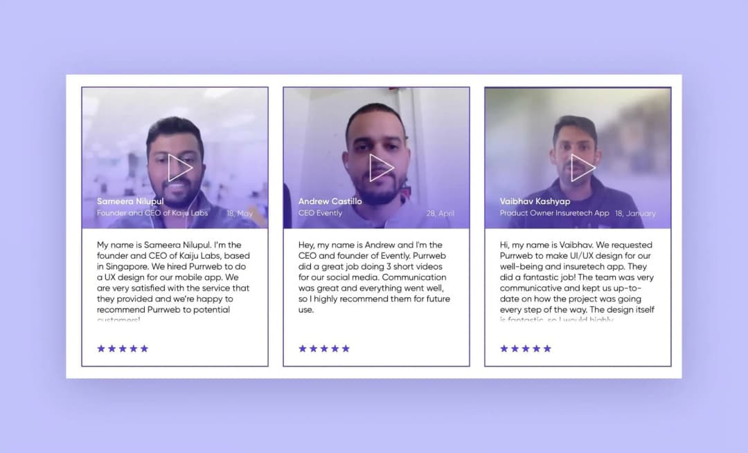 Purrweb reviews screenshot