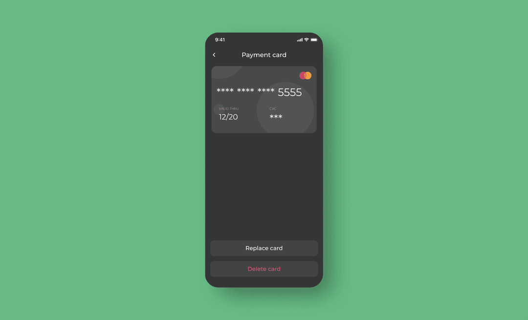 the Vendify app screen that shows users payment info