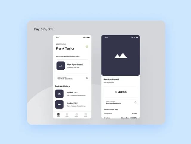 app wireframes