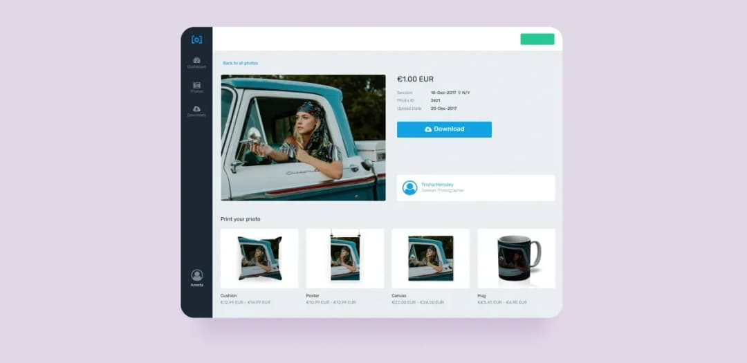 marketplace for photographers development