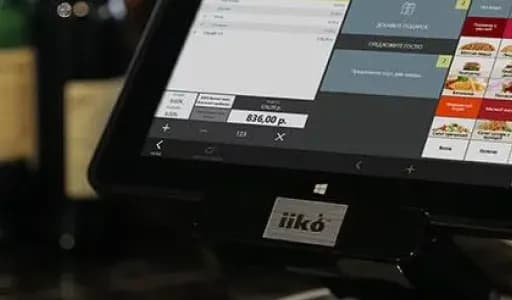 Point of sale system interface on tablet