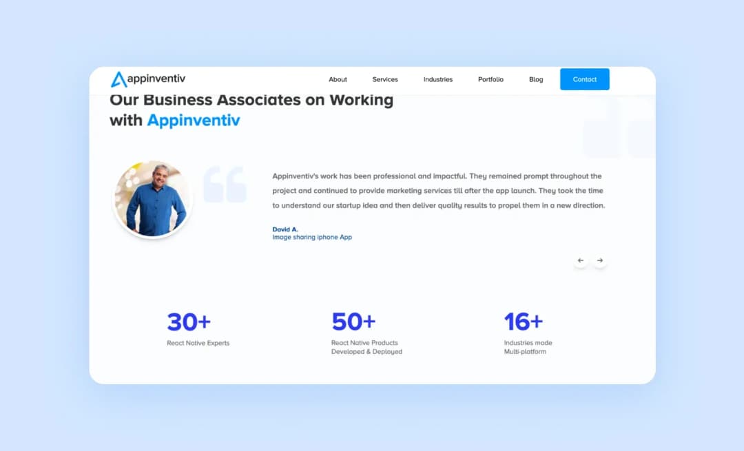 Appinventiv's page with reviews