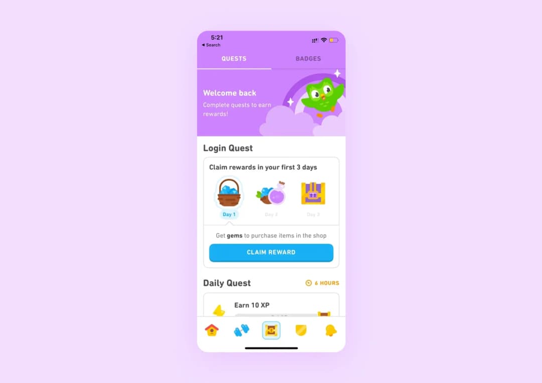 Gamification in Duolingo