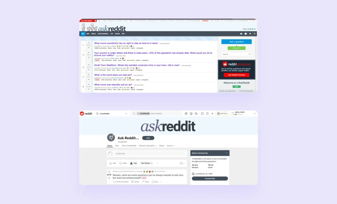 сделать приложение как Reddit