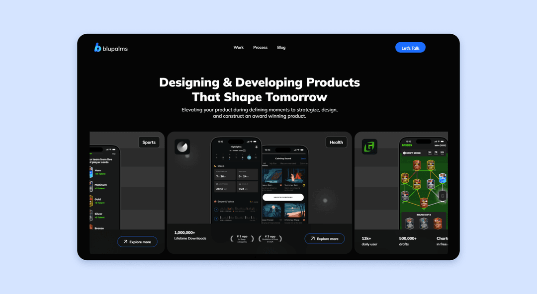 Blupalms main page