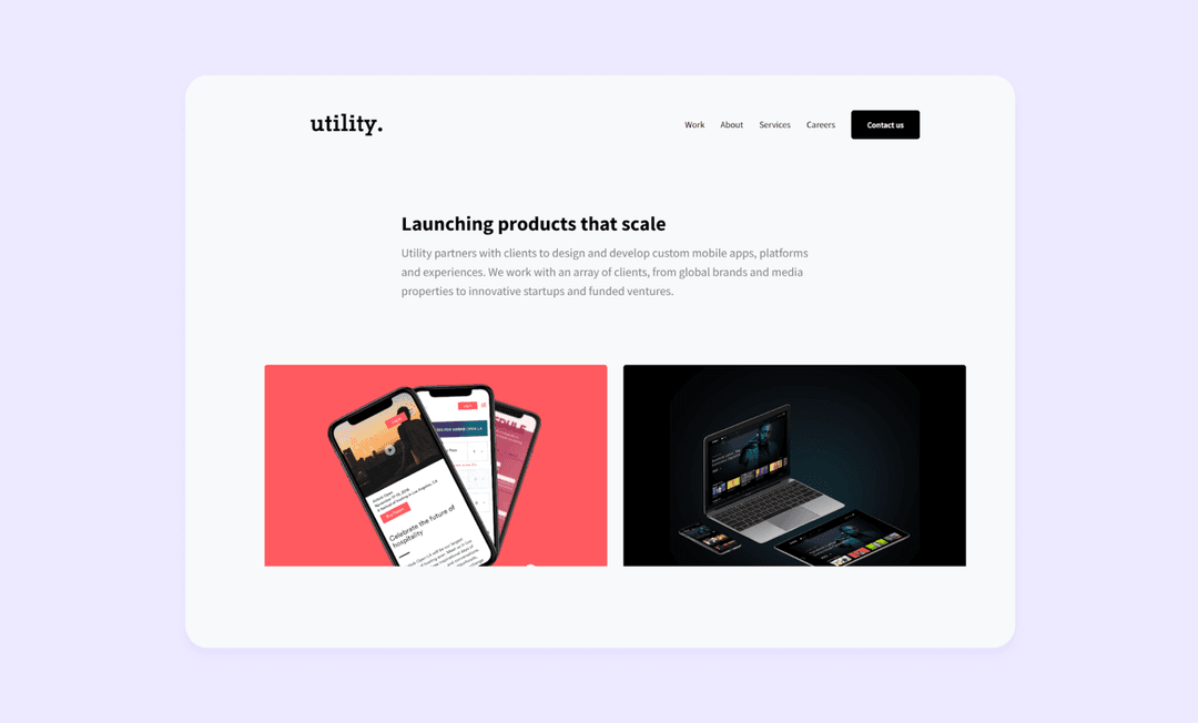 Utility main page