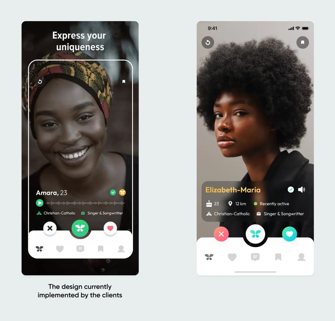 Homepage: clients' design vs. ours