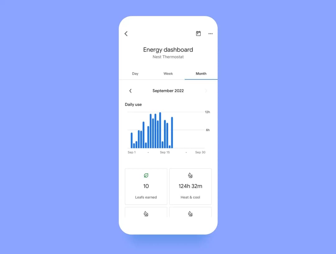 Google Home dashboard