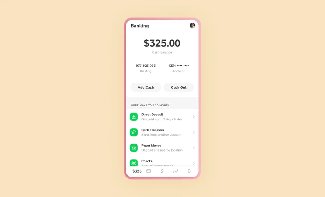 cash app screen