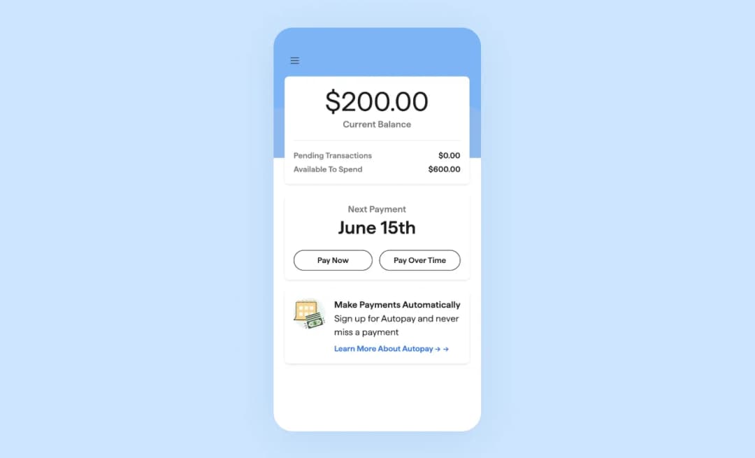 possible app screen