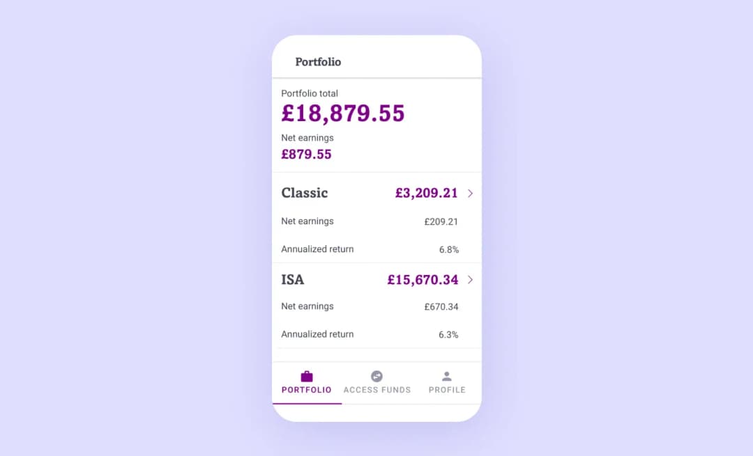 Funding circle app screen