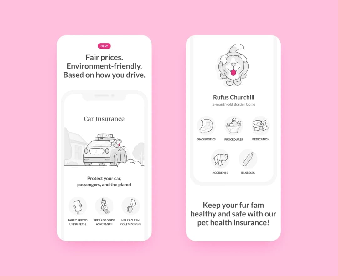 Lemonade app screens