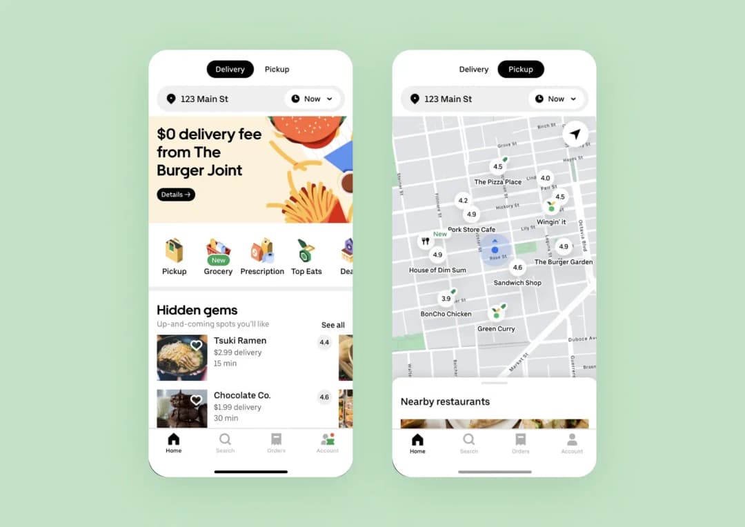 Uber Eats delivery app