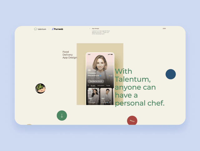 Talentum app, developed by Purrweb