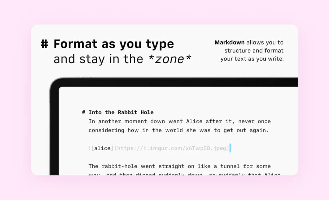 iA Writer app screenshot