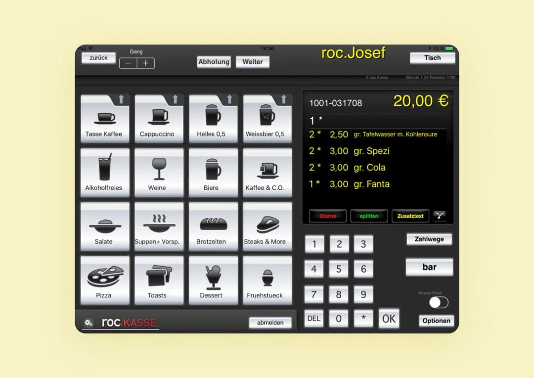 roc.Kasse app screenshot