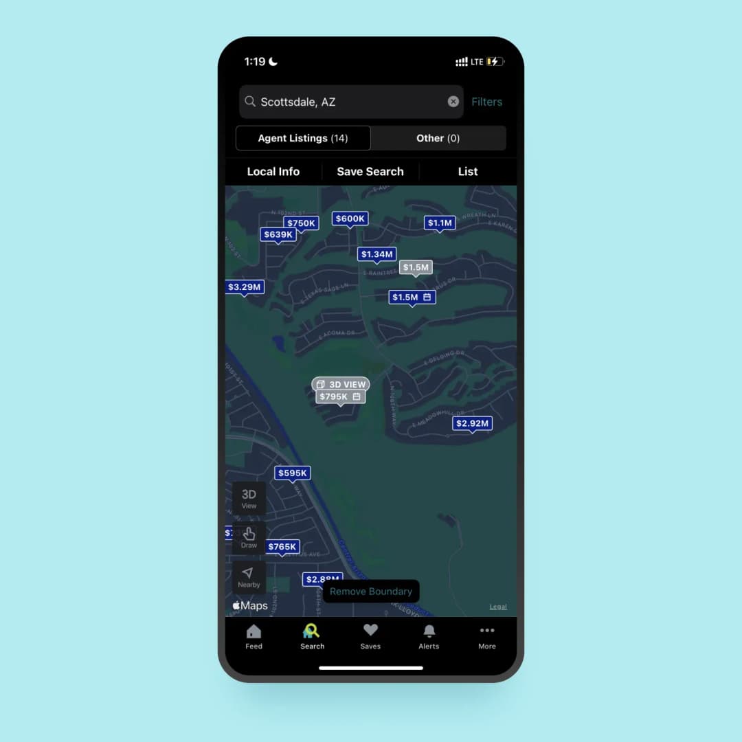 Trulia app map screenshot