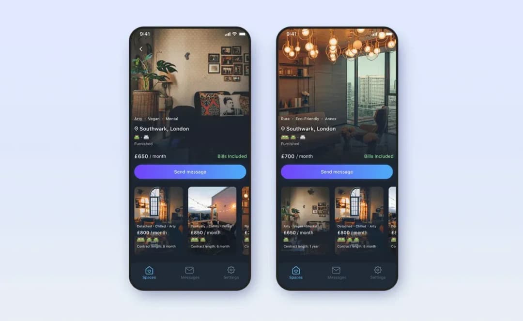 Screens of the Pad app, developed by Purrweb