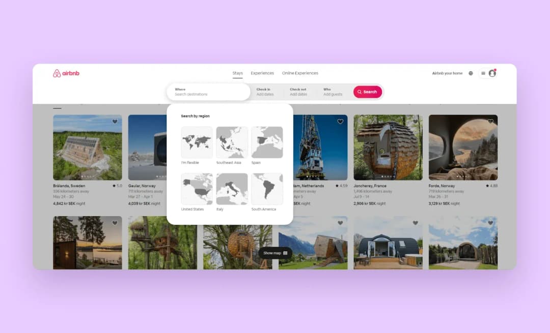 airbnb website