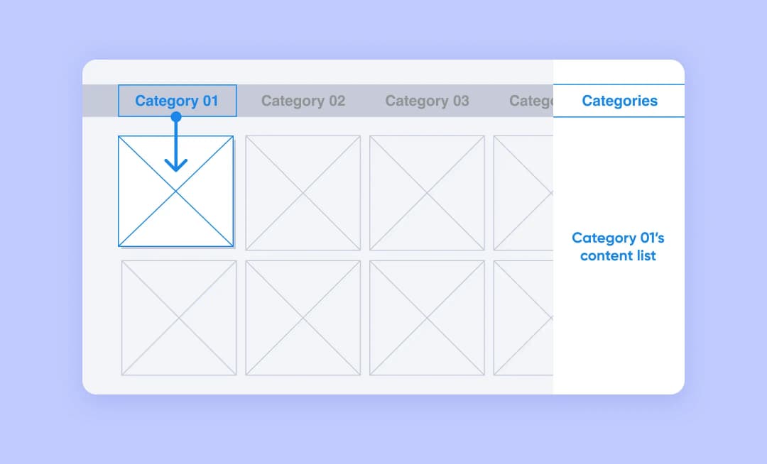 A simple structure and minimalism of the TV app