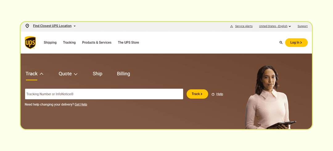 ups main page