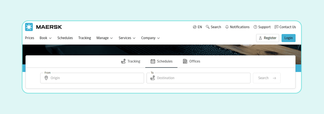 maersk main page