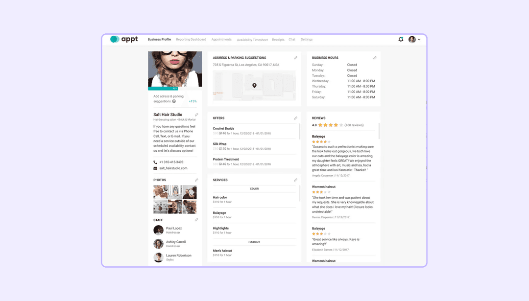 APPT screenshots
