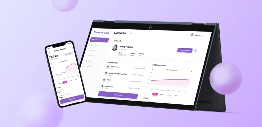 Screenshot of FitnessApp interface