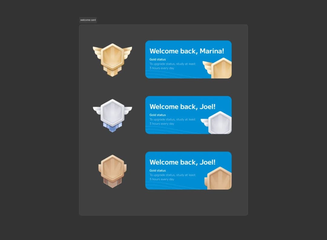 The design of achievement badges on Zeroney