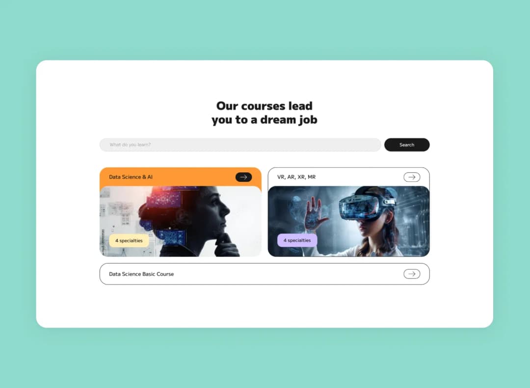 The landing page for promoting the Zeroney platform