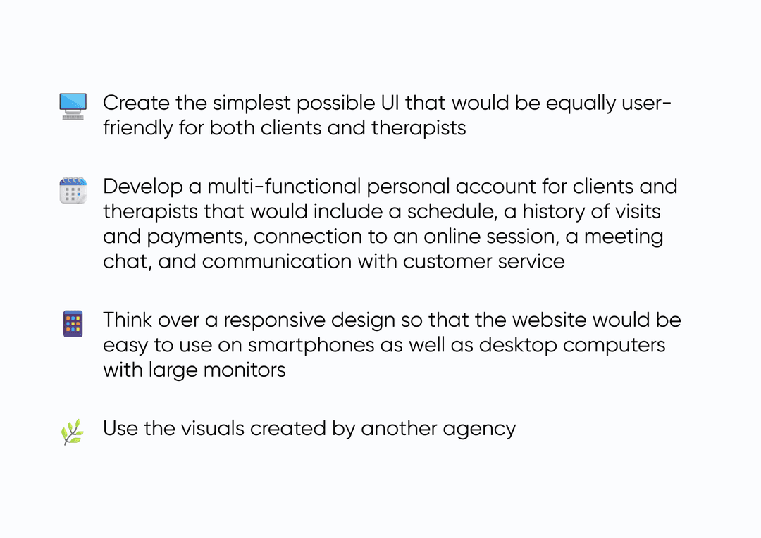 The project tasks