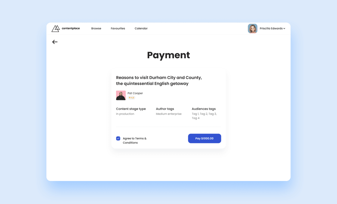 Оплата контента