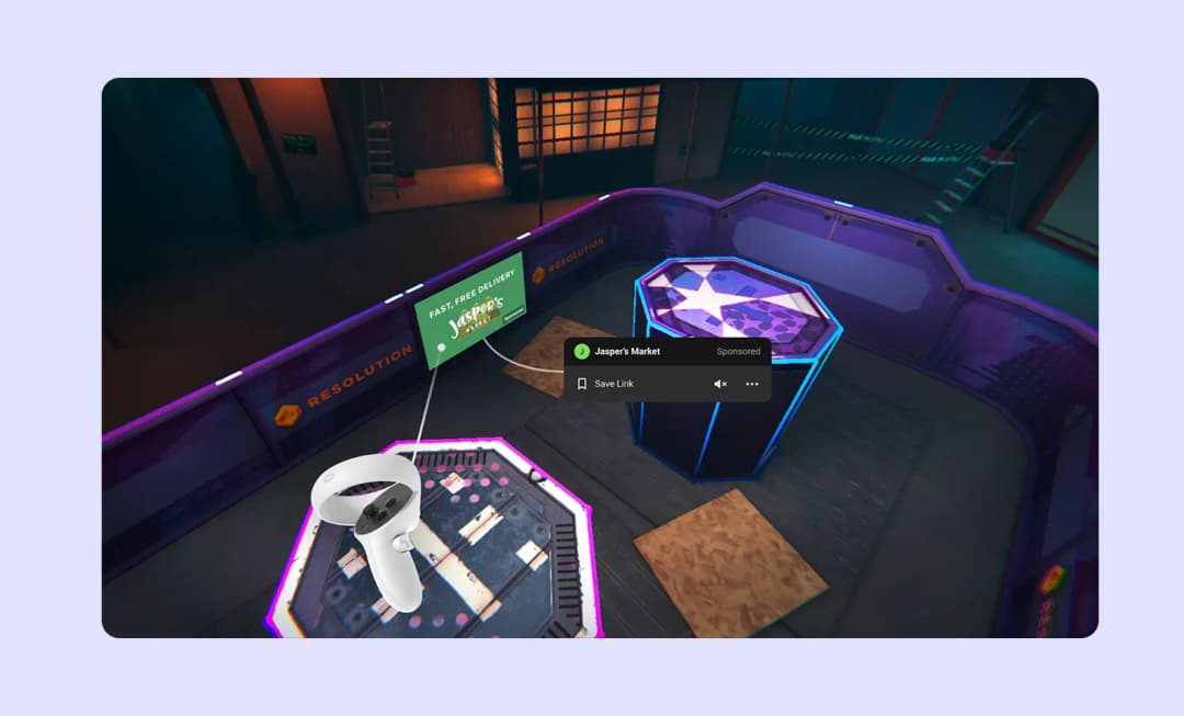 A screenshot of VR Oculus environment