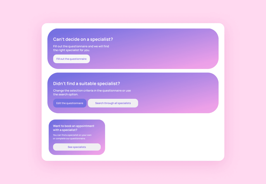 Banners with a purple gradient