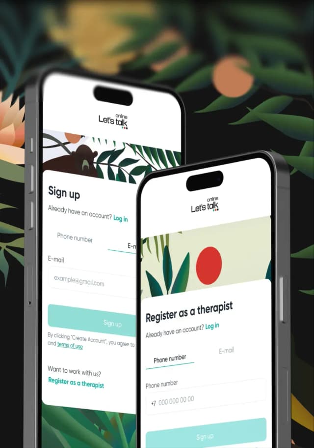 Mobile app sign-up and registration screens