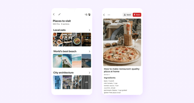 приложения на react native — pinterest