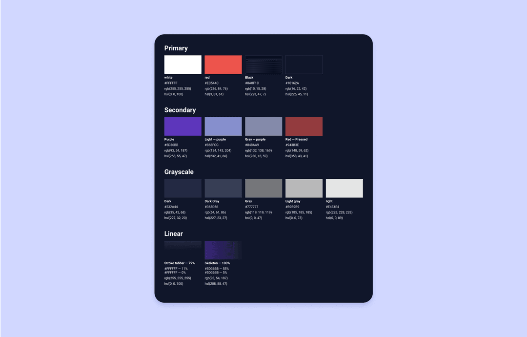 the color scheme of the IPTV software program made by Purrweb