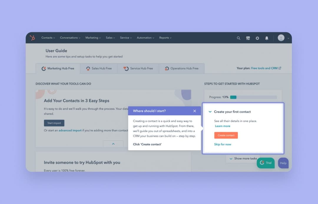 CRM дизайн. Hubspot