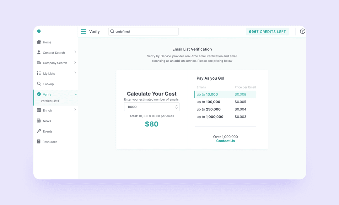 the lead generation service, developed by Purrweb
