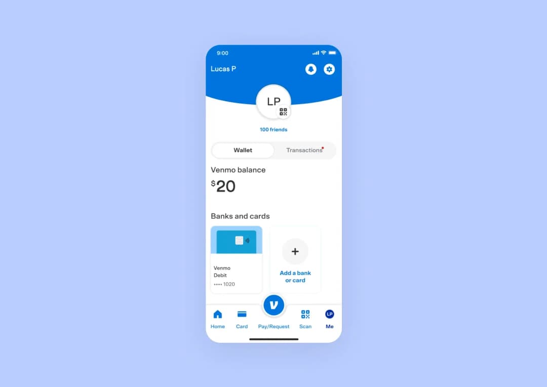 Screenshot of the Venmo app