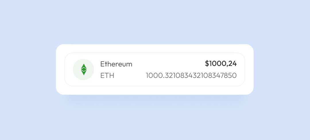 The app element that displays Ethereum balance.