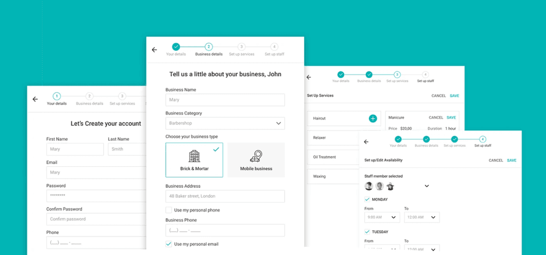 интерфейс платформы для онлайн-записи