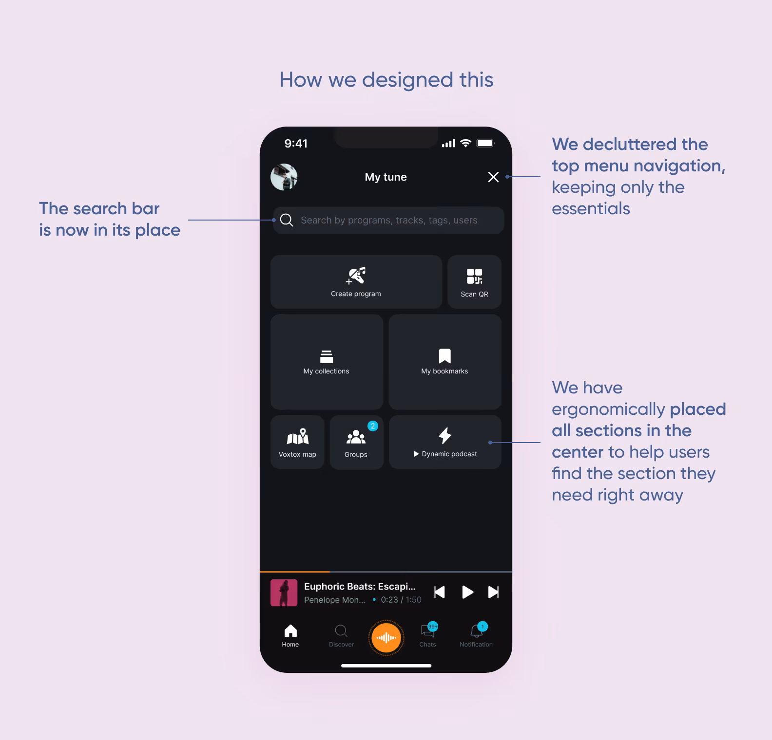 My tune page redesign